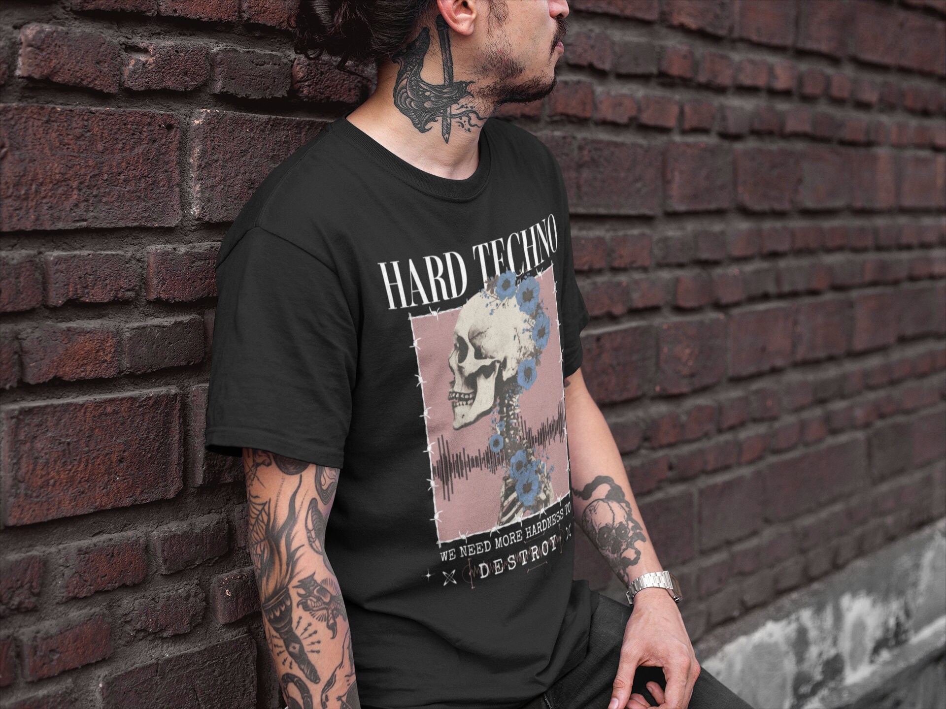 Maglietta Techno Funshirt Con Detti Feste House Hardcore Trance Unisex - Foto 2