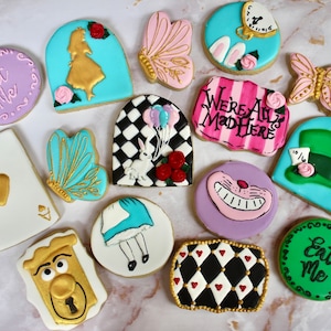 Custom Alice In Wonderland Cookies