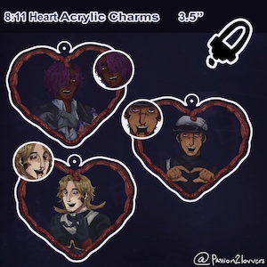 811 3.5&quot; Heart Acrylic Charm