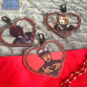 811 3.5インチ ハート アクリルチャーム