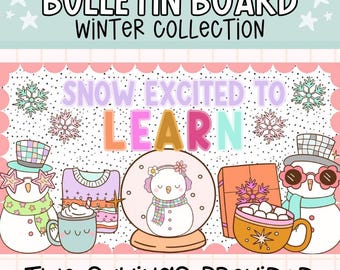 Winter Bulletin Board, Editable Posters, Classroom Decor, Bulletin Board, Christas Posters, Classroom Posters, Winter Classroom Decor
