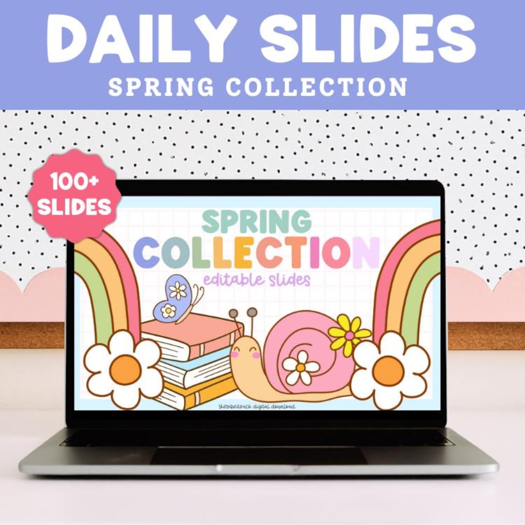 Spring Classroom Slides, Editable Google Slides Powerpoint, Daily ...
