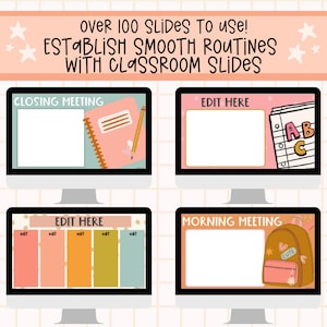 Classroom Slides, Daily Slides, Back to School Slides, Classroom Organization, Classroom Management, Back to School, Editable Slide Template image 4
