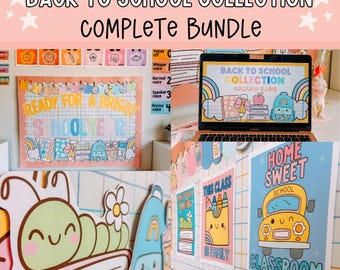 Back to School Classroom Decor Bundle, Back to School Bulletin Board, Back to School Posters, Back to School Slides, Newsletters, Editable