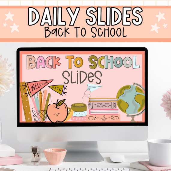 Classroom Slides, Daily Slides, Back to School Slides, Classroom Organization, Classroom Management, Back to School, Editable Slide Template