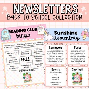 Newsletter Template, Class Newsletter, Back to School, Editable Template, Monthly Newsletter, School Newsletter, Newsletter
