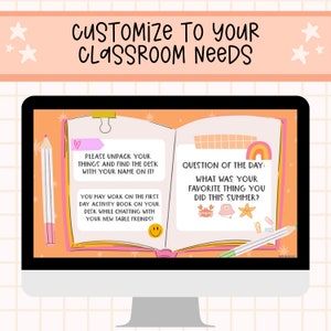 Classroom Slides, Daily Slides, Back to School Slides, Classroom Organization, Classroom Management, Back to School, Editable Slide Template image 2