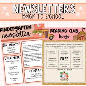 Newsletter Template, Class Newsletter, Back to School, Editable Template, Monthly Newsletter, School Newsletter, Newsletter