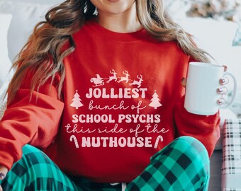 School Psychologist Christmas Sweatshirt Gift, School Psych Christmas Sweatshirt, Future School Psychologist Student Holiday Sweatshirt