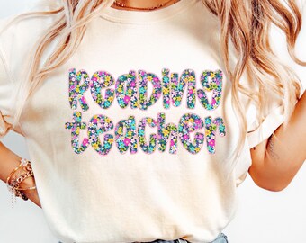 Comfort Colors Reading Teacher Shirt, Reading Teacher Gift, Reading Team, Reading Squad, Librarian Shirt, Teacher Appreciation,Library Shirt