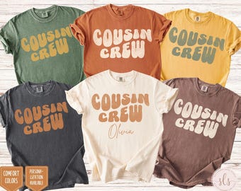 Cousin Crew Thanksgiving Shirts, Family Thanksgiving Shirts, Personalized Matching Fall Cousin Crew T-Shirts, Cousin Reunion Shirts Fall Tee