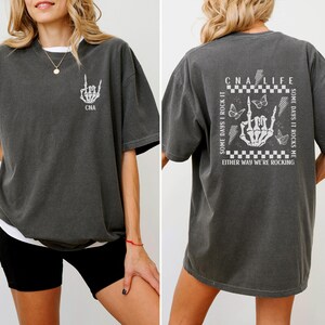 Personalized CNA Life Halloween Comfort Colors Shirt, CNA Student Halloween Tshirt, Spooky CNA Halloween Shirt, Certified Nursing Assistant