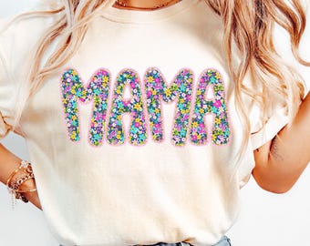 Comfort Colors Mama Shirt, Mothers Day Gift, Birthday Gift for Mom, Baby Shower Gift, New Mom Tee, Pregnancy Announcement Shirt