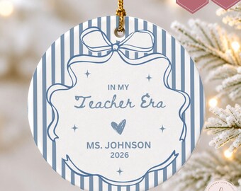 Personalized Teacher Ornament, Teacher Appreciation Gift, Teacher Graduation Gift, Custom Teacher Gift, Personalized Teacher Christmas Gift