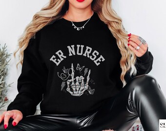 Emergency Nurse Christmas Sweatshirt, ER ED Nurse Christmas Sweatshirt, Emergency Department Sweatshirt, Emergency Room Christmas Shirt