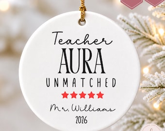 Personalized Teacher Ornament, Teacher Appreciation Gift, Teacher Graduation Gift, Custom Teacher Gift, Personalized Teacher Christmas Gift