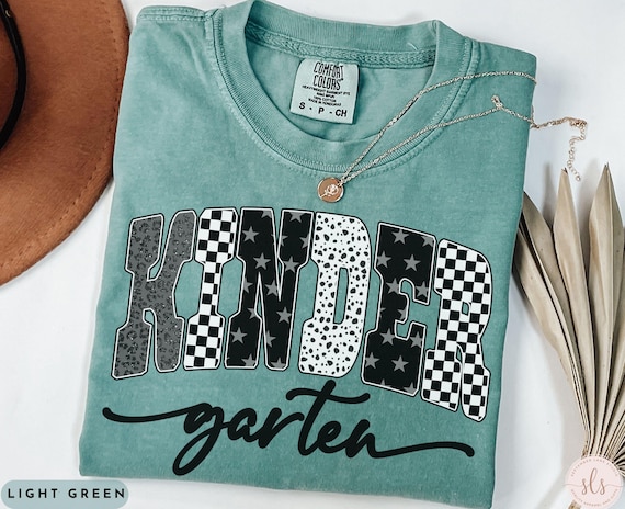 Comfort Colors Kindergarten Teacher Shirt, Kindergarten Teacher Sweatshirt, Kindergarten TShirt,First Day Of Kindergarten,Teacher Team Tee