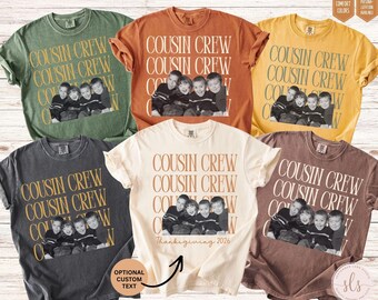 Cousin Crew Thanksgiving Shirts, Family Thanksgiving Shirts, Personalized Matching Fall Cousin Crew T-Shirts, Cousin Reunion Shirts Fall Tee