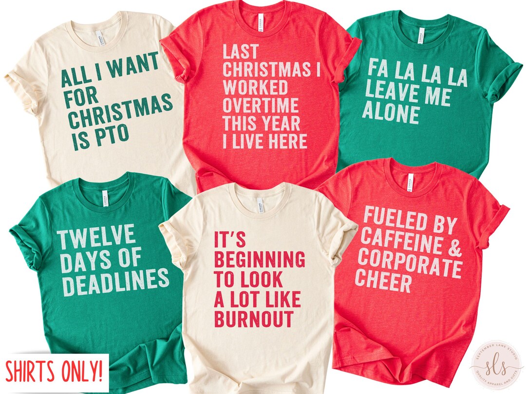 Office Christmas Shirts, Our Team Sleighs Christmas Shirts, Work ...
