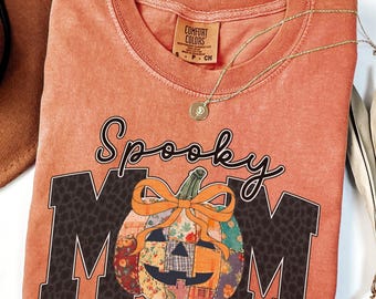 Mama Halloween Shirt, Mom Halloween Shirt, Comfort Colors Spooky Mama Tee, Halloween Mama Tshirt, Spooky Moms Shirt, Fall Mama Shirt