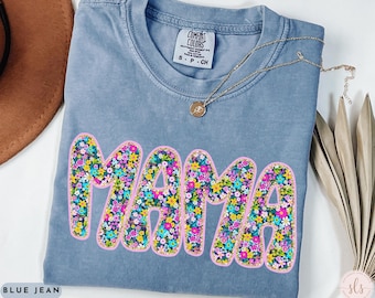Comfort Colors Mama Shirt, Mothers Day Gift, Birthday Gift for Mom, Baby Shower Gift, New Mom Tee, Pregnancy Announcement Shirt