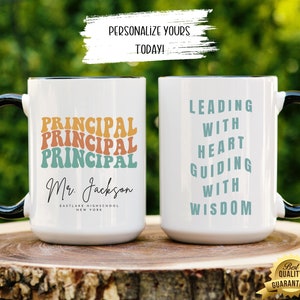 Personalized Principal Gift Mug, Principal Appreciation Gift, School Principal Gift, Teachers Appreciation Gifts, Principal Retirement Gift