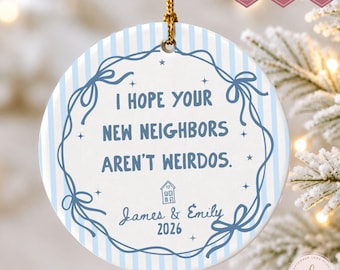 Personalized New House Ornament, New Home Christmas Ornament, New House Gift, First Home Keepsake,Custom Address Ornament, Housewarming Gift