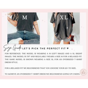 K&ouml;nnte beinhalten: Gr&ouml;&szlig;entabelle mit zwei Bildern einer Person, die ein dunkelgraues T-Shirt tr&auml;gt, einmal Gr&ouml;&szlig;e M und einmal Gr&ouml;&szlig;e XL. Der Text lautet "Lass uns die perfekte Passform ausw&auml;hlen". Das Model ist 167,6 cm gro&szlig; und tr&auml;gt Gr&ouml;&szlig;e M f&uuml;r eine lockere Passform.