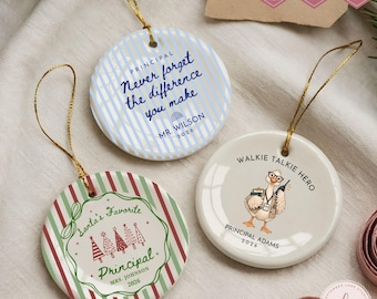 Personalized Principal Ornament, Principal Appreciation Gift, Custom Principal Keepsake, School Principal Gift, Principal Christmas Ornament
