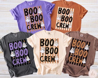 Comfort Colors® Halloween Nurse Shirt, Nurse Boo Boo Crew, Nurse Fall Tshirt, Nurse Spooky Shirt, Nurse Halloween Shirt, Fall Nurse Gifts