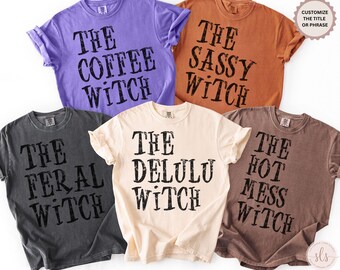 Funny Witches Halloween Shirt, Matching Halloween Friends Shirt, Matching Friend Tees, Halloween Group Tee, Funny Witch Gifts,Witch Crew Tee