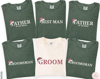Groom Christmas Shirt, Groomsmen Shirts, Best Man Proposal Gift, Bachelor Party Shirts,Christmas Father of The Groom Father of The Bride Tee