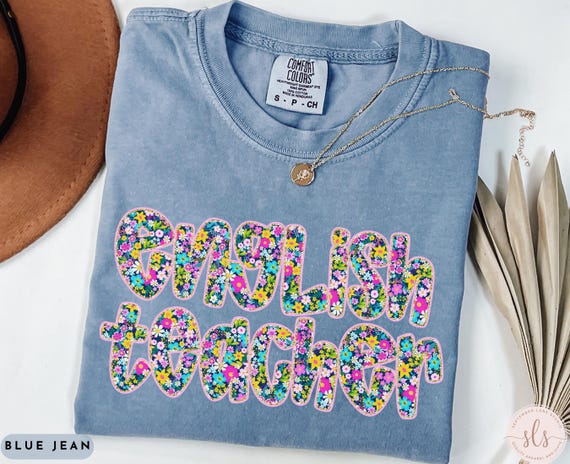 Comfort Colors English Teacher Shirt, English Teacher Gift, Back