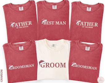 Groom Christmas Shirt, Groomsmen Shirts, Best Man Proposal Gift, Bachelor Party Shirts,Christmas Father of The Groom Father of The Bride Tee