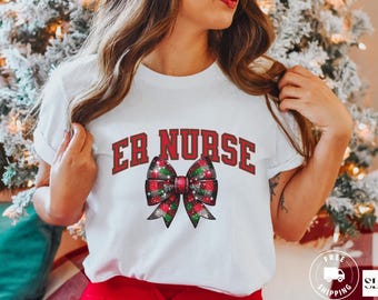 ER Nurse Christmas Shirt, Emergency Department Nurse Christmas Shirt, ED Nurse Christmas TShirt, Emergency Room Nurse Christmas Shirt Gift