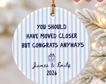 Personalized New House Ornament, New Home Christmas Ornament, New House Gift, First Home Keepsake,Custom Address Ornament, Housewarming Gift
