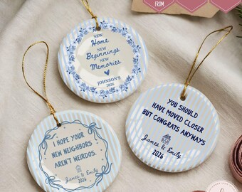 Personalized New Home Ornament, New Home Christmas Ornament, New House Gift, First Home Keepsake,Custom Address Ornament,Housewarming Gift,