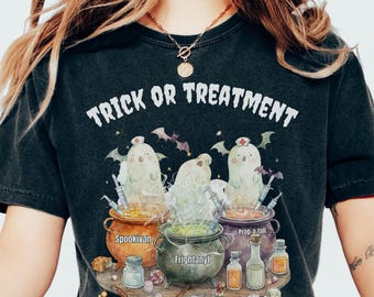Comfort Colors Halloween Nurse Shirt, Cute Ghost Nurse Tee, Funny Nurse Halloween Shirt, Nurse Boo Shirt, Spooky RN, Spooky Season Nurse Tee