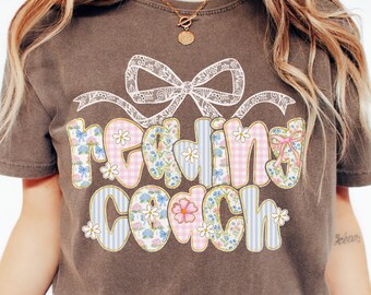 Comfort Colors Reading Coach Shirt, Reading Teacher Gift, Reading Team, Reading Squad, Librarian Shirt, Teacher Appreciation, Library Shirt