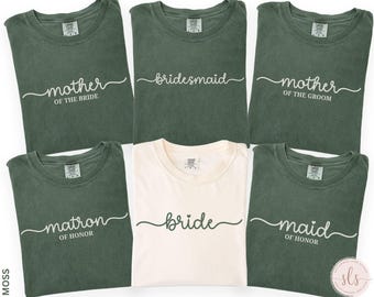 Bridal Party Comfort Colors Shirt, Bridesmaid Proposal Gift, Maid Of Honor Tee, Matching Wedding Shirt, Wedding Party Bachelorette Shirt