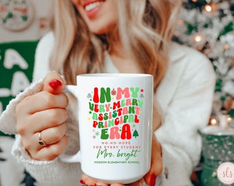 Personalized Assistant Principal Christmas Mug, Assistant Principal Gift,Custom School Assistant Principal Holiday Gift, Vice Principal Gift