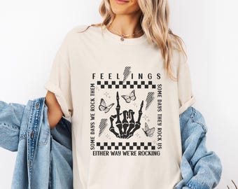 Mental Health Feelings Comfort Colors® Shirt For Women, Mental Health Matters Anxiety Shirt, Its Okay To Feel Therapy Shirt, Inclusion Shirt