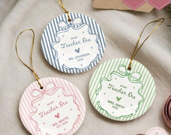 Personalized Teacher Ornament, Teacher Appreciation Gift, Teacher Graduation Gift, Custom Teacher Gift, Personalized Teacher Christmas Gift