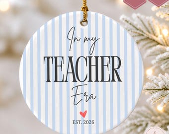 Personalized Teacher Ornament, Teacher Appreciation Gift, Teacher Graduation Gift, Custom Teacher Gift, Personalized Teacher Christmas Gift