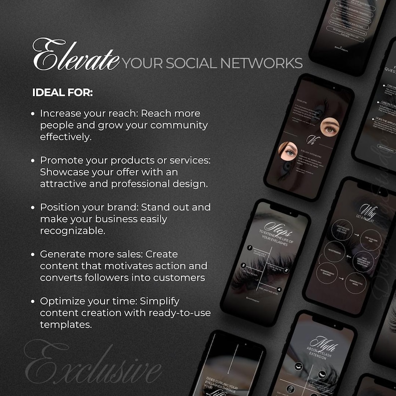 Video Reels Templates for Lash Artist Instagram/ Lash tech Instagram Reels / Luxury Style - Canva Template/ Eyelash Extensions Reel Template