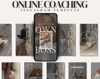 Instagram Template for Coaching: Instagram templates for coaching, premium posts, Instagram reel covers