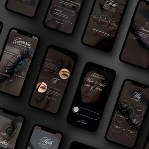Video Reels Templates for Lash Artist Instagram/ Lash tech Instagram Reels / Luxury Style - Canva Template/ Eyelash Extensions Reel Template