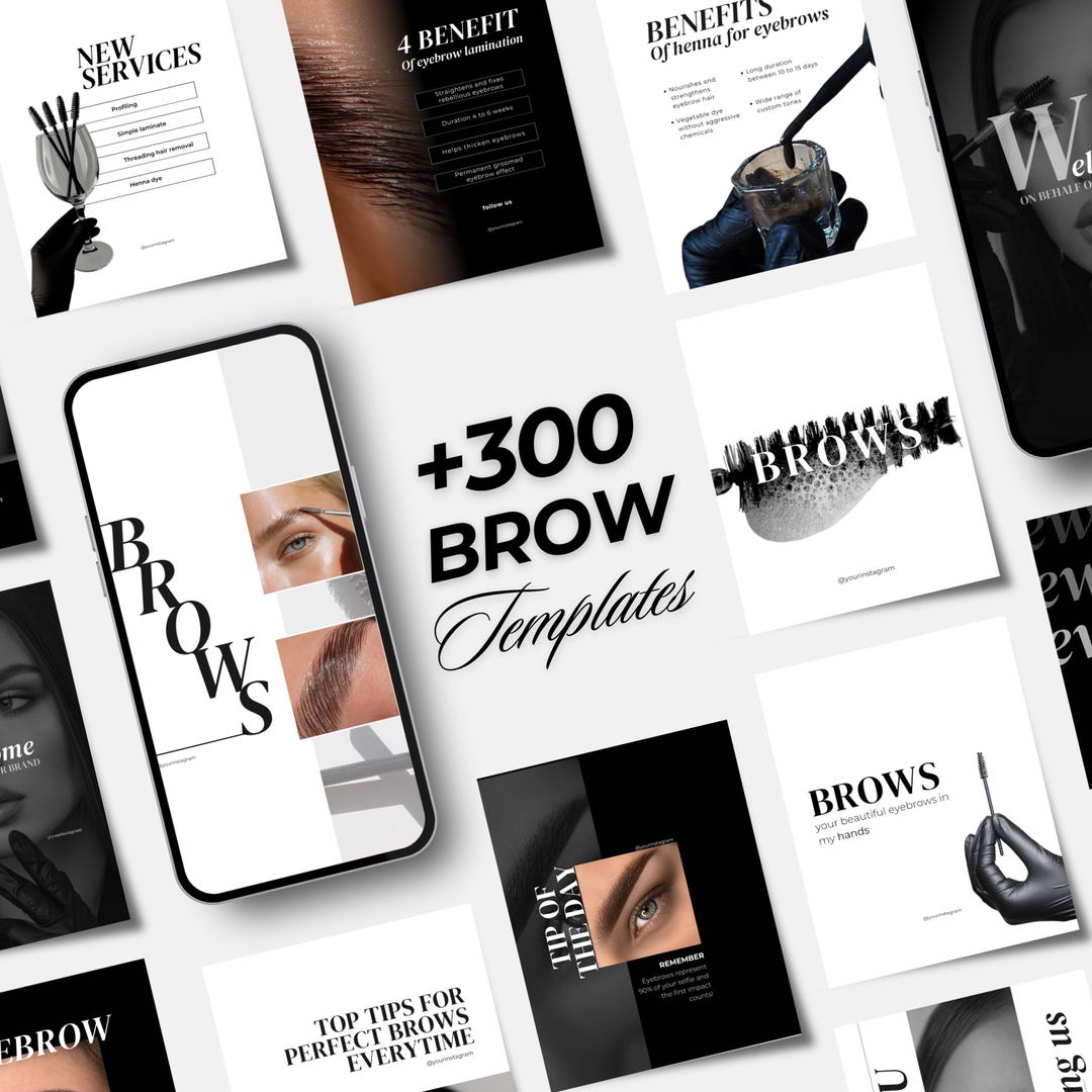 Brows Artists Instagram Template - Instagram Social Media Templates for ...