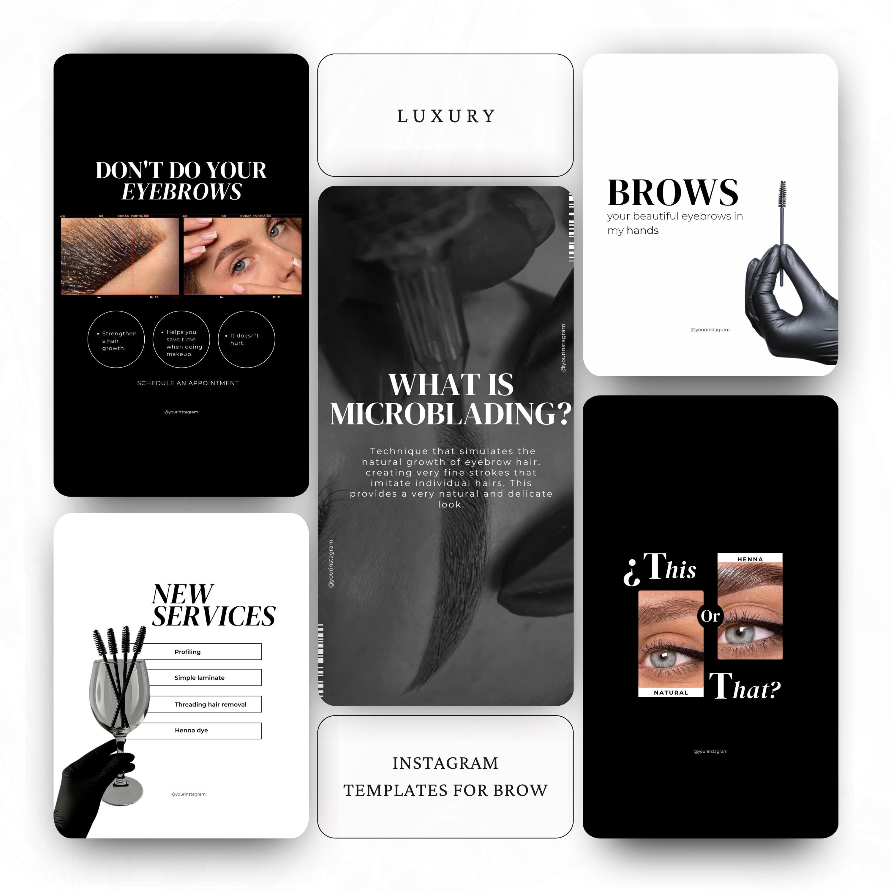 Brows Artists Instagram Template - Instagram Social Media Templates for ...