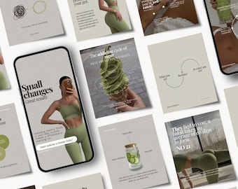 Canva templates for mental health, Instagram templates for health and wellness | Nutrition, wellness | Social media templates